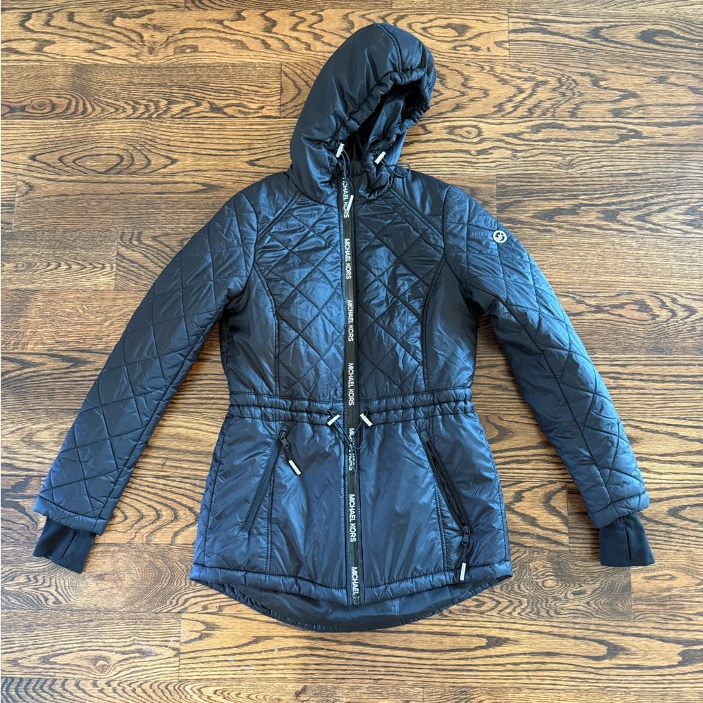 XS Michael Kors Black Quilted Puffer Jacket